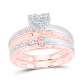 1/4CTW-DIA NK HEART TRIO SET